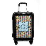 Retro Pixel Squares Carry On Hard Shell Suitcase (Personalized)
