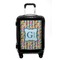 Retro Pixel Squares Carry On Hard Shell Suitcase - Front