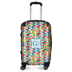 Retro Pixel Squares Suitcase (Personalized)