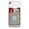 Retro Pixel Squares Cell Phone Credit Card Holder w/ Phone