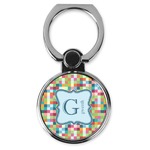Retro Pixel Squares Cell Phone Ring Stand & Holder (Personalized)