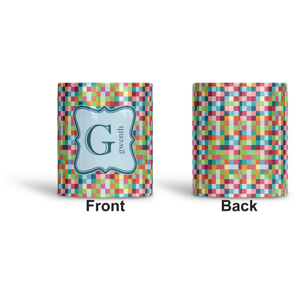 Retro Pixel Squares Ceramic Pen Holder - Apvl