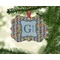 Retro Pixel Squares Christmas Ornament (On Tree)
