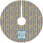 Retro Pixel Squares Tree Skirt (Personalized)