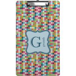 Retro Pixel Squares Clipboard (Legal Size) (Personalized)