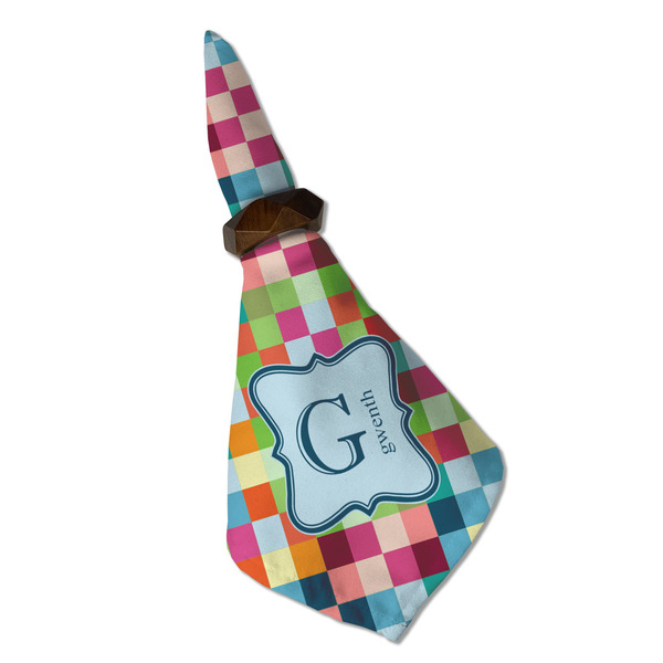 Retro Pixel Squares Cloth Napkins - Personalized Dinner (Folded in Ring) (MAIN)