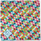 Retro Pixel Squares Cloth Napkins - Personalized Dinner (Full Open)