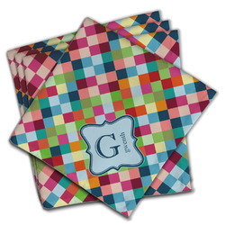 Retro Pixel Squares Cloth Napkins (Set of 4) (Personalized)
