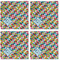 Retro Pixel Squares Cloth Napkins - Personalized Lunch (APPROVAL) Set of 4