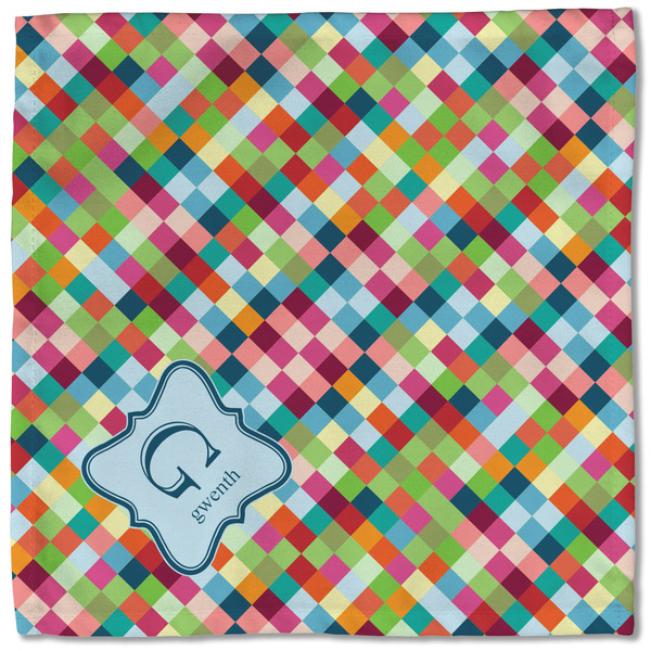 Retro Pixel Squares Cloth Napkins - Personalized Lunch (Single Full Open)