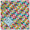 Retro Pixel Squares Cloth Napkins - Personalized Lunch (Single Full Open)