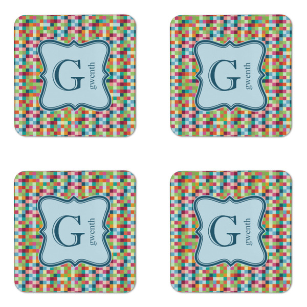 Retro Pixel Squares Coaster Set - APPROVAL