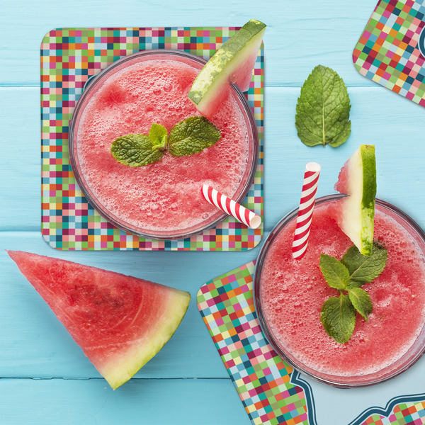 Retro Pixel Squares Coaster Set - LIFESTYLE