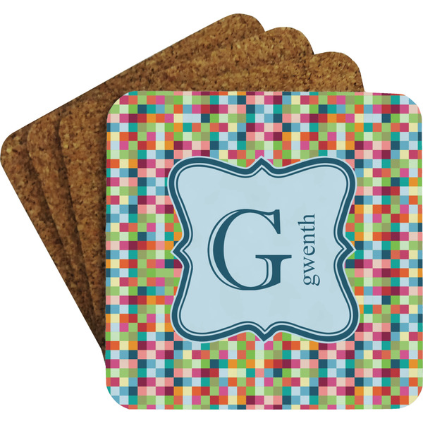 Retro Pixel Squares Coaster Set (Personalized)