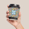 Retro Pixel Squares Coffee Cup Sleeve - LIFESTYLE
