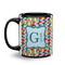 Retro Pixel Squares Coffee Mug - 11 oz - Black