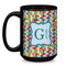 Retro Pixel Squares Coffee Mug - 15 oz - Black
