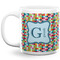 Retro Pixel Squares Coffee Mug - 20 oz - White