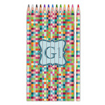 Retro Pixel Squares Colored Pencils (Personalized)