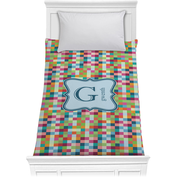 Retro Pixel Squares Comforter (Twin)