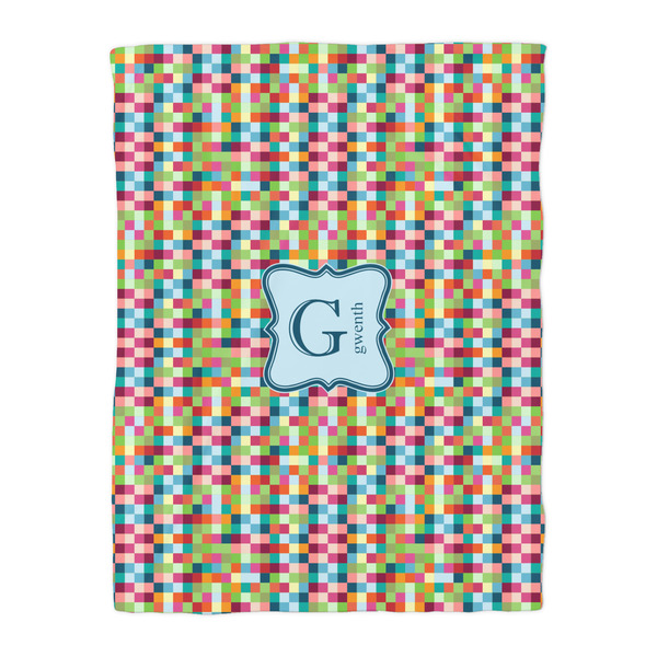 Retro Pixel Squares Comforter - Twin - Front