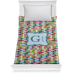 Retro Pixel Squares Comforter - Twin XL (Personalized)