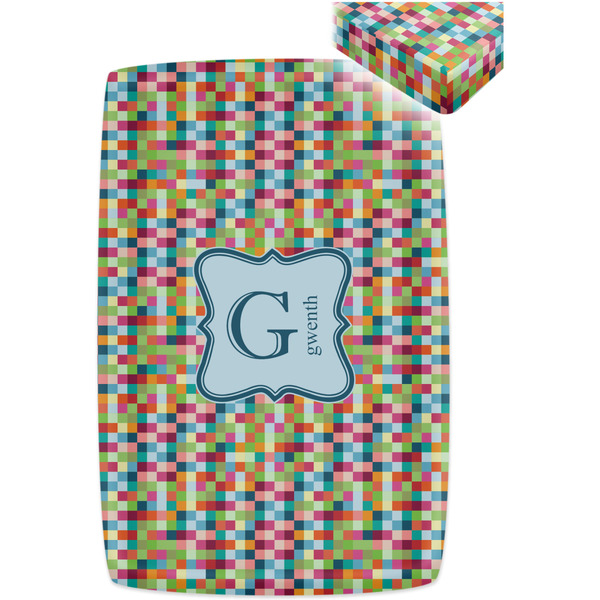 Retro Pixel Squares Crib Fitted Sheet - Apvl