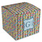 Retro Pixel Squares Cube Favor Gift Box - Front/Main