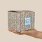 Retro Pixel Squares Cube Favor Gift Box - On Hand - Scale View