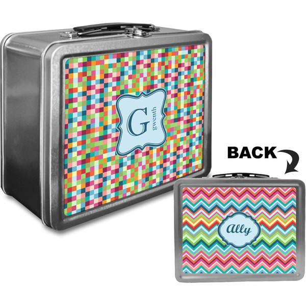 Retro Pixel Squares Custom Lunch Box / Tin Approval