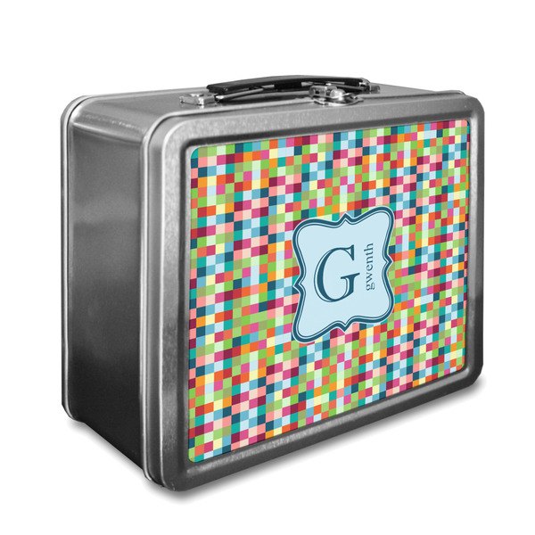 Custom Retro Pixel Squares Lunch Box (Personalized)