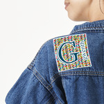 Retro Pixel Squares Twill Iron On Patch - Custom Shape (Personalized)