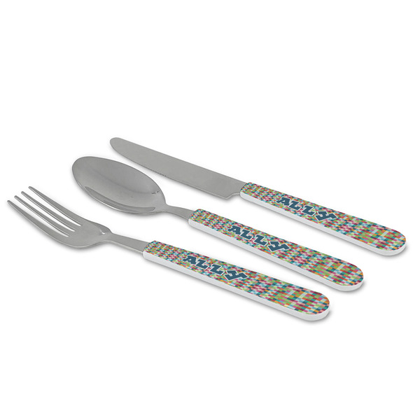 Retro Pixel Squares Cutlery Set - MAIN
