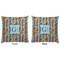 Retro Pixel Squares Decorative Pillow Case - Approval