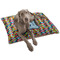 Retro Pixel Squares Dog Bed - Large w/ Name and Initial
