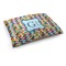 Retro Pixel Squares Dog Bed - Medium w/ Name and Initial