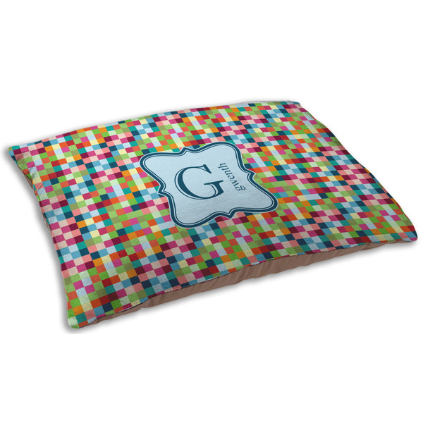 Retro Pixel Squares Dog Beds - SMALL