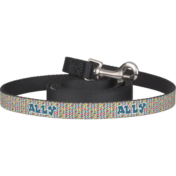 Custom Retro Pixel Squares Dog Leash (Personalized)
