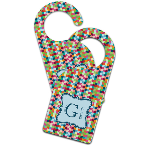 Retro Pixel Squares Door Hanger - MAIN