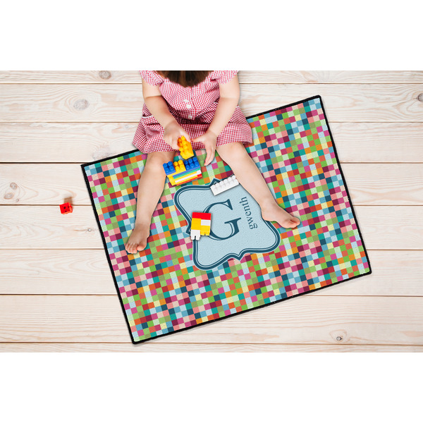 Retro Pixel Squares Door Mats - LIFESTYLE kid