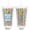 Retro Pixel Squares Double Wall Tumbler with Straw - Approval