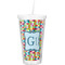 Retro Pixel Squares Double Wall Tumbler with Straw (Personalized)