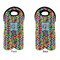 Retro Pixel Squares Double Wine Tote - APPROVAL (new)