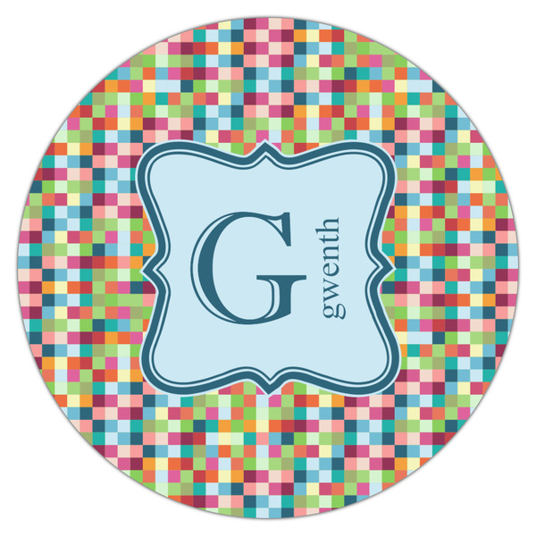 Retro Pixel Squares Drink Topper - Large - Single