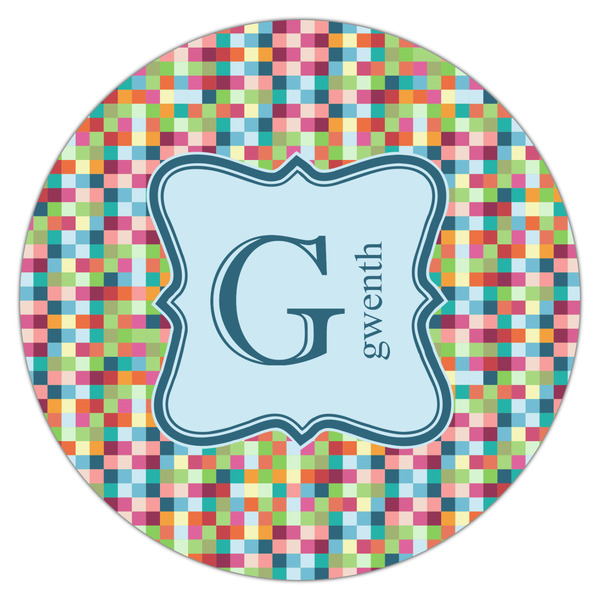 Retro Pixel Squares Drink Topper - XLarge - Single