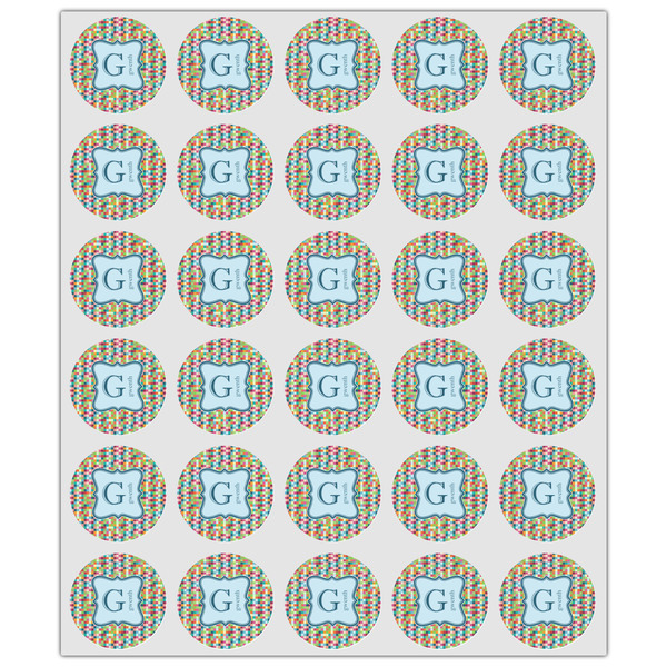 Retro Pixel Squares Drink Topper - XSmall - Set of 30