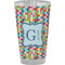 Retro Pixel Squares Pint Glass - Full Color - Front View
