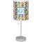 Retro Pixel Squares Drum Lampshade with base included