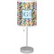 Retro Pixel Squares Lamp with Drum Shade (Personalized)