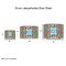 Retro Pixel Squares Drum Lampshades - Sizing Chart